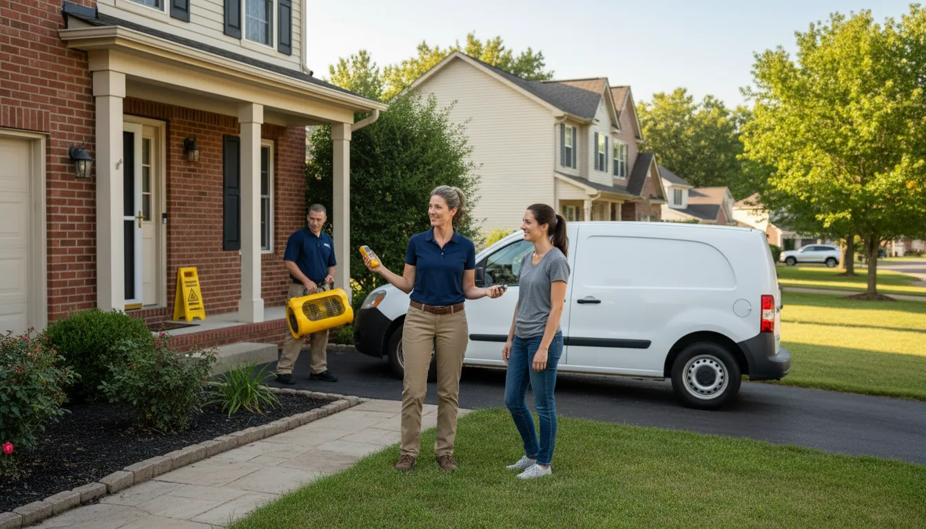 Residential water damage restoration in Holland, IA